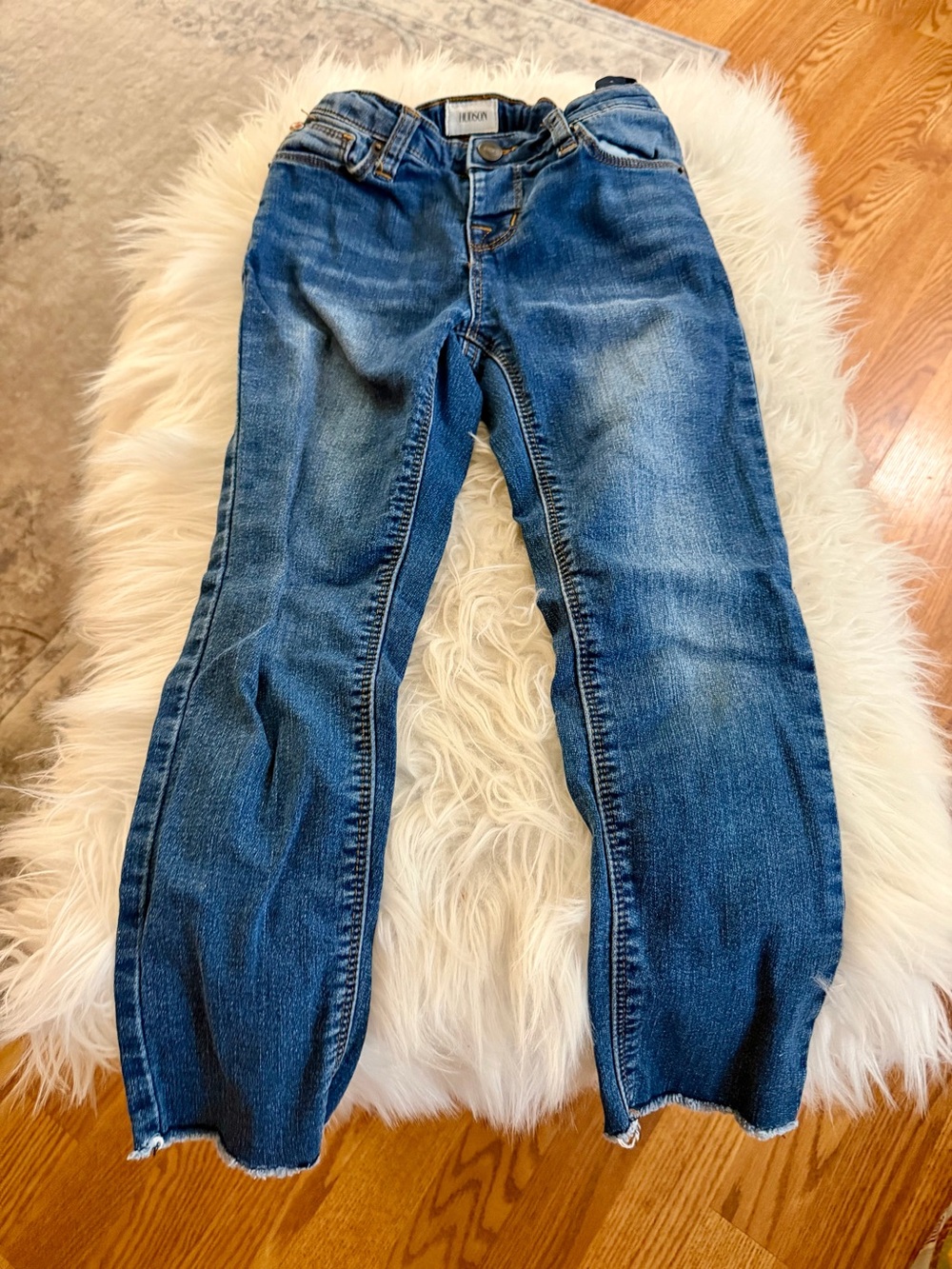 Hudson Girls Jeans Straight-Leg Denim — Blue Wash